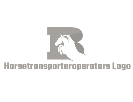 negative spacing horse in letter B