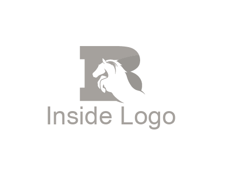 negative spacing horse in letter B