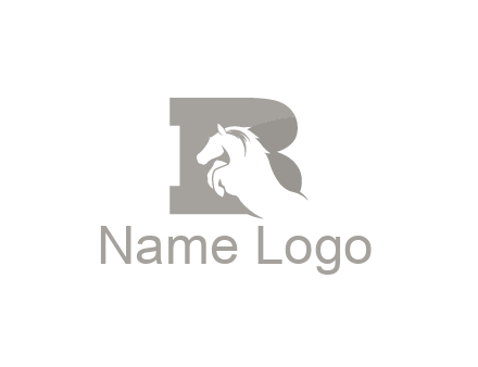 negative spacing horse in letter B