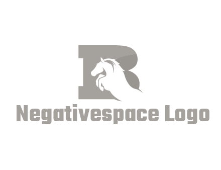 negative spacing horse in letter B