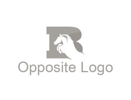 negative spacing horse in letter B