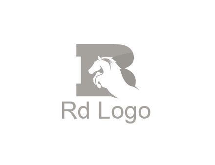 negative spacing horse in letter B
