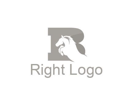 negative spacing horse in letter B