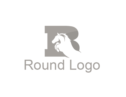 negative spacing horse in letter B