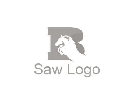 negative spacing horse in letter B