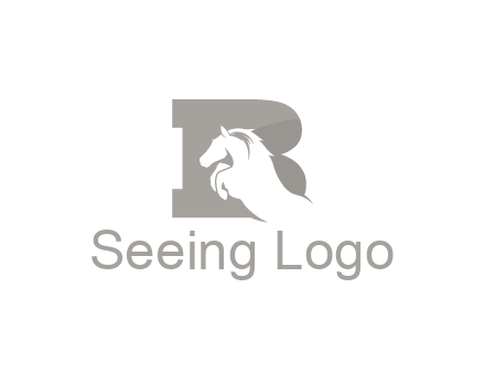 negative spacing horse in letter B