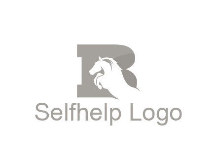negative spacing horse in letter B