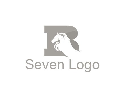 negative spacing horse in letter B
