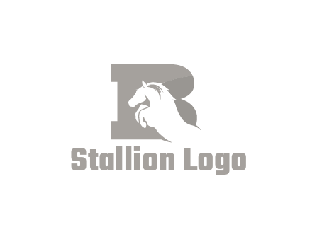 negative spacing horse in letter B