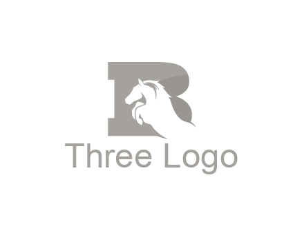 negative spacing horse in letter B