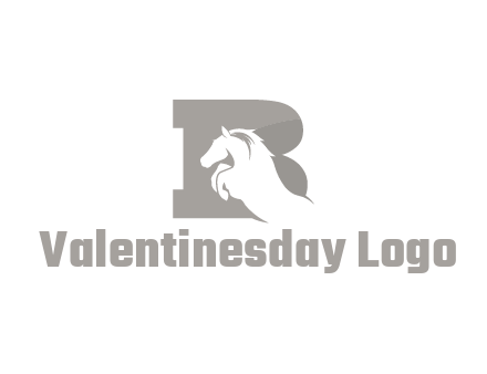 negative spacing horse in letter B