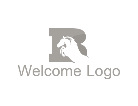 negative spacing horse in letter B