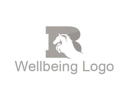 negative spacing horse in letter B