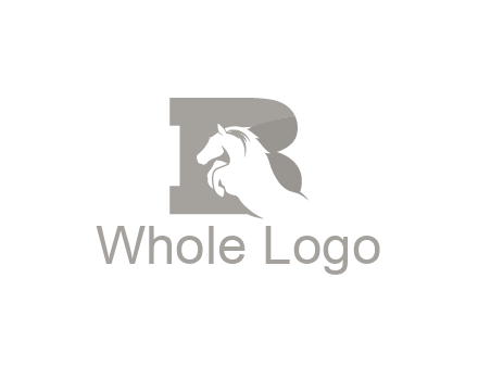 negative spacing horse in letter B