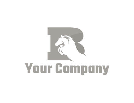 negative spacing horse in letter B
