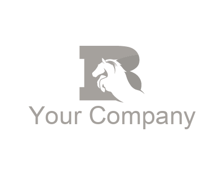 negative spacing horse in letter B