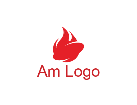 oval with flame