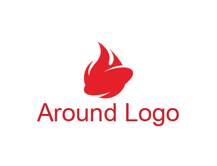 oval with flame