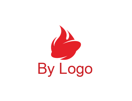 oval with flame