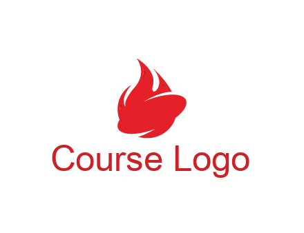 oval with flame