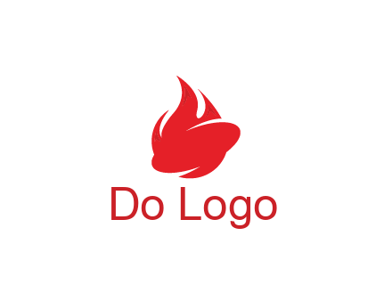 oval with flame