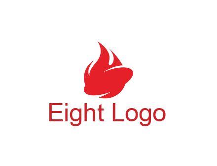 oval with flame