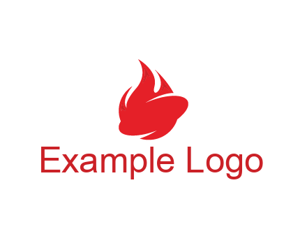 oval with flame