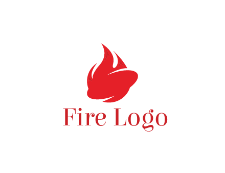 oval with flame