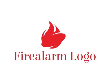 oval with flame