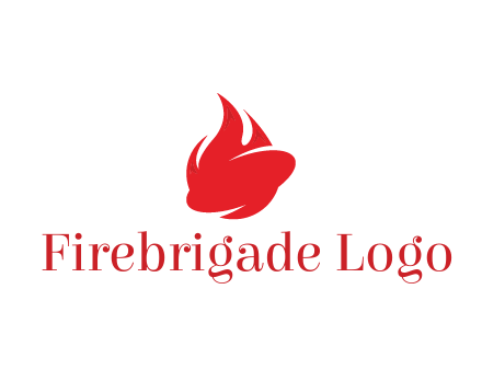 oval with flame