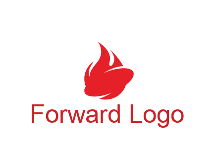 oval with flame
