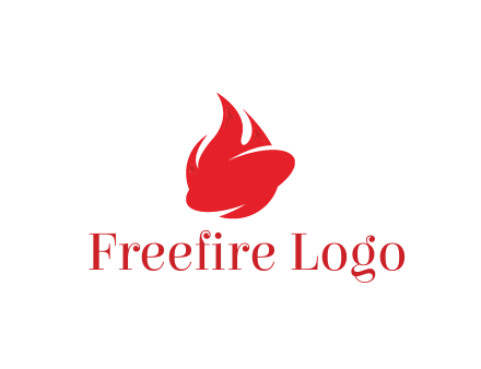 oval with flame