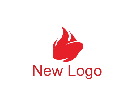 oval with flame