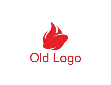 oval with flame