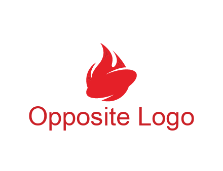 oval with flame