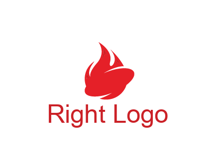 oval with flame