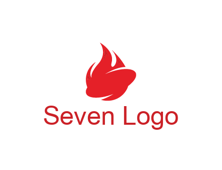 oval with flame