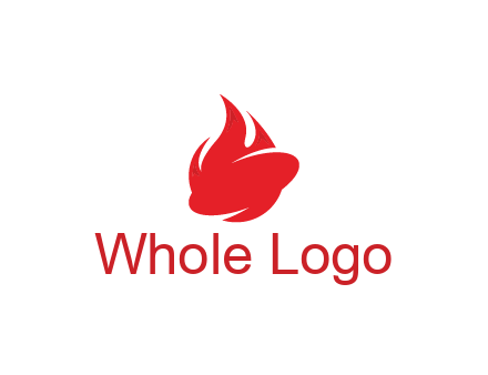 oval with flame
