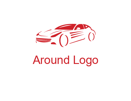 abstract line art car