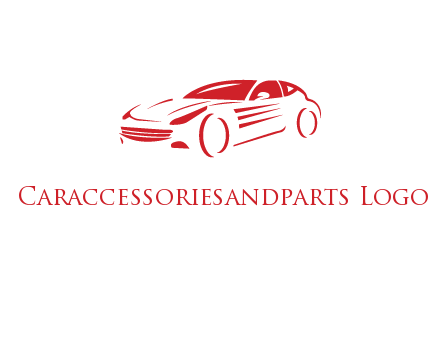 abstract line art car