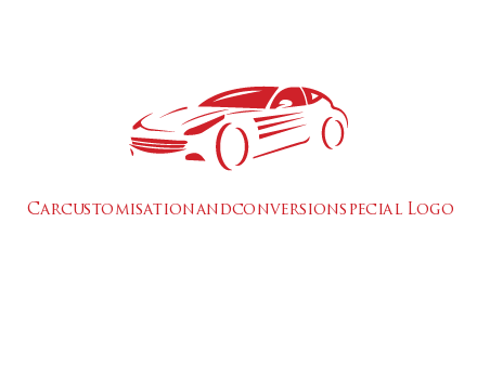 abstract line art car
