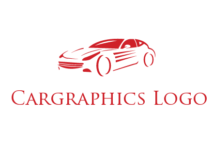 abstract line art car