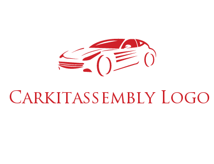abstract line art car