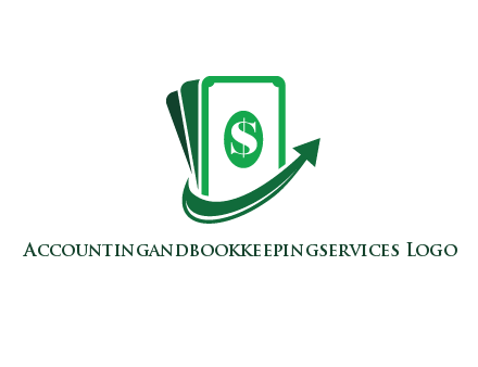 money with dollar sign and swoosh arrow