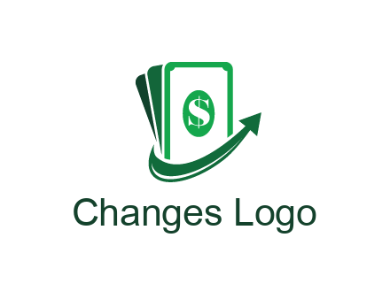 money with dollar sign and swoosh arrow
