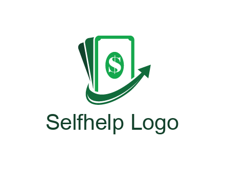 money with dollar sign and swoosh arrow