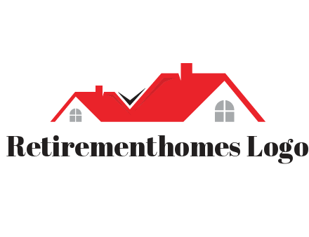 house roof with chimneys 