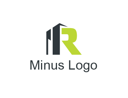 abstract building forming letter R