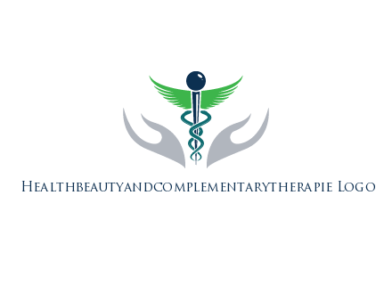 caduceus with abstract hands