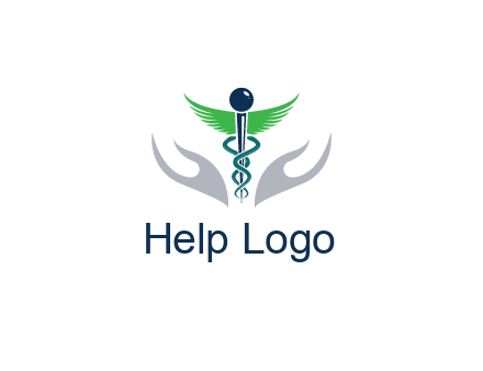 caduceus with abstract hands